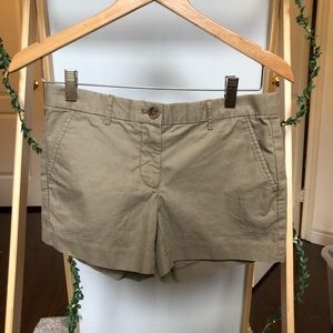 Low rise khaki shorts